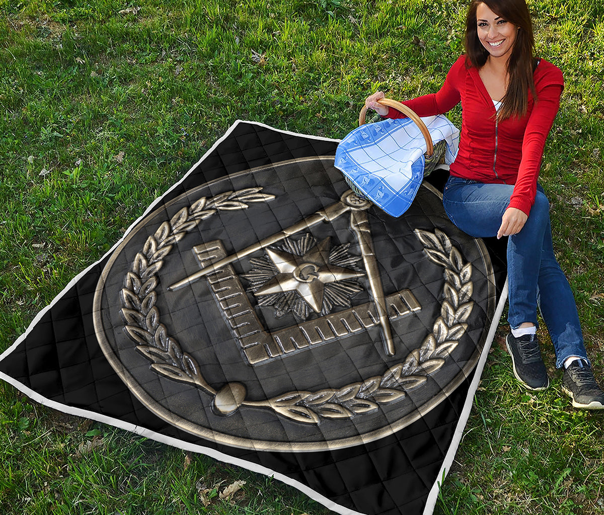 Freemasonry Medal Print Quilt