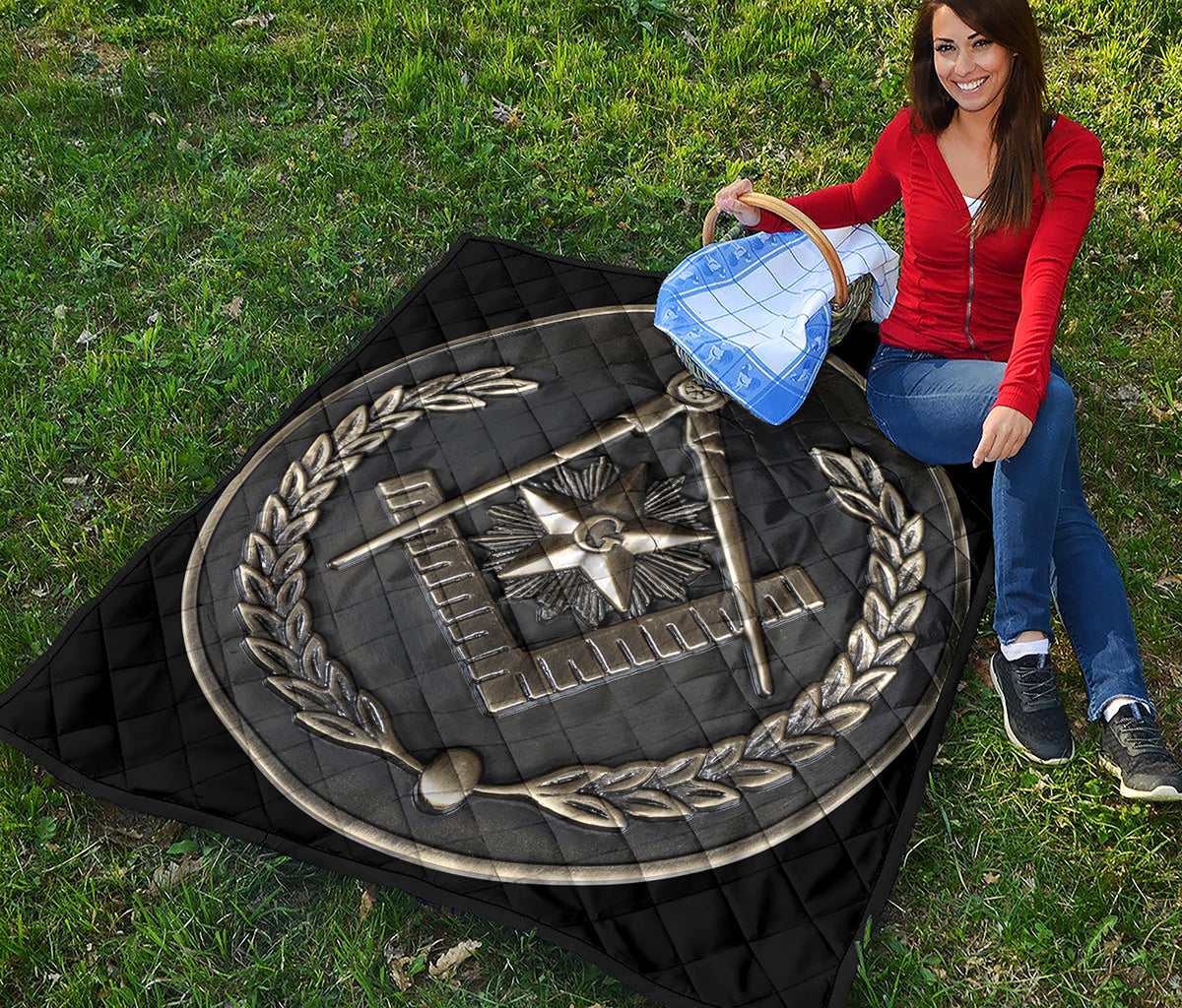Freemasonry Medal Print Quilt