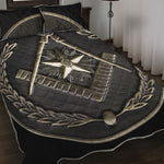 Freemasonry Medal Print Quilt Bed Set