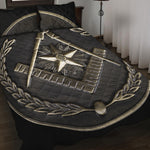 Freemasonry Medal Print Quilt Bed Set