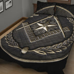 Freemasonry Medal Print Quilt Bed Set
