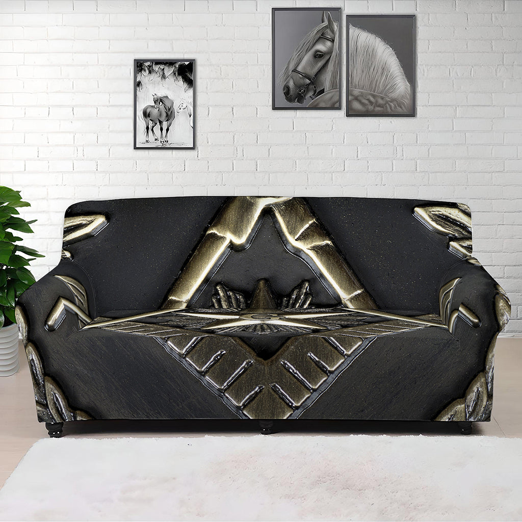 Freemasonry Medal Print Sofa Cover