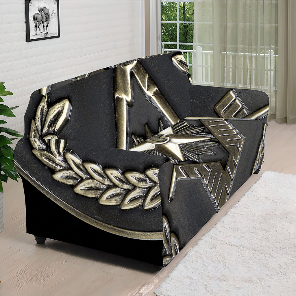 Freemasonry Medal Print Sofa Cover