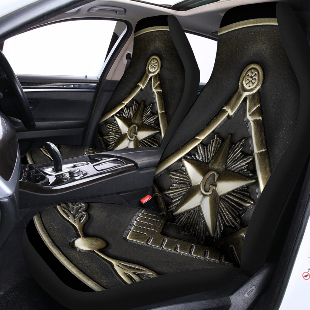 Freemasonry Medal Print Universal Fit Car Seat Covers