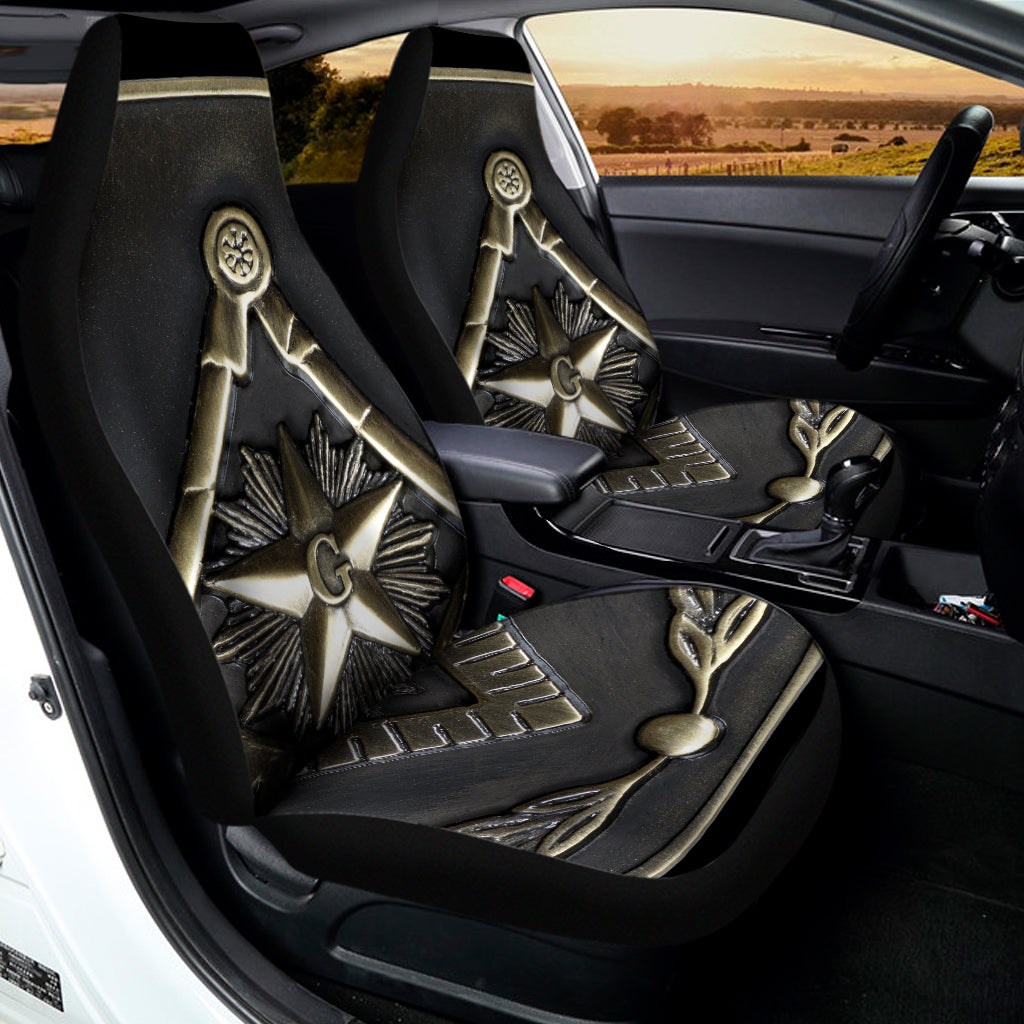 Freemasonry Medal Print Universal Fit Car Seat Covers