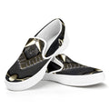 Freemasonry Medal Print White Slip On Sneakers