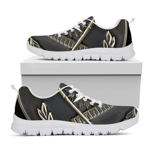 Freemasonry Medal Print White Sneakers