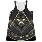 Freemasonry Medal Print Women's Racerback Tank Top