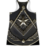 Freemasonry Medal Print Women's Racerback Tank Top