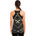 Freemasonry Medal Print Women's Racerback Tank Top