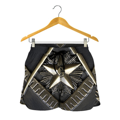 Freemasonry Medal Print Women's Shorts