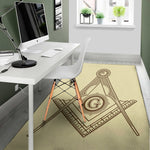 Freemasonry Symbol Print Area Rug