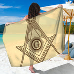 Freemasonry Symbol Print Beach Sarong Wrap