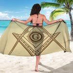 Freemasonry Symbol Print Beach Sarong Wrap