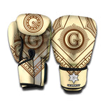 Freemasonry Symbol Print Boxing Gloves