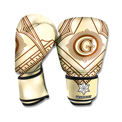 Freemasonry Symbol Print Boxing Gloves