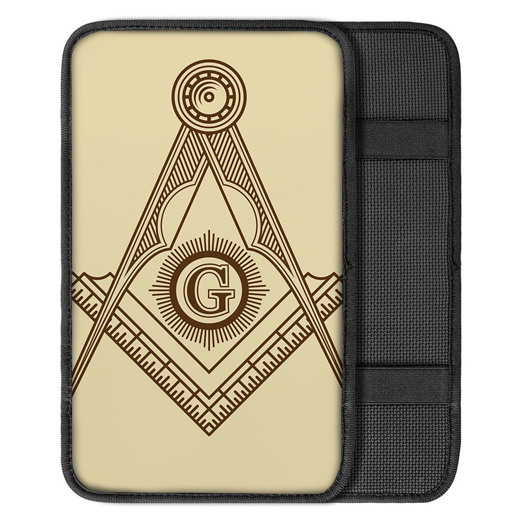 Freemasonry Symbol Print Car Center Console Cover