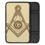 Freemasonry Symbol Print Car Center Console Cover