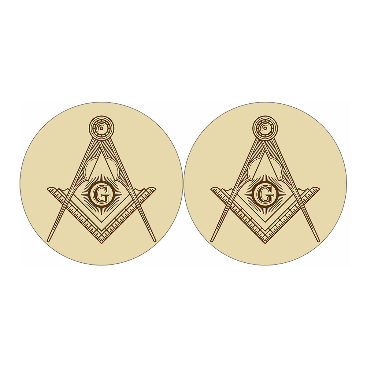 Freemasonry Symbol Print Car Coasters