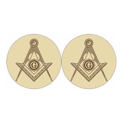 Freemasonry Symbol Print Car Coasters