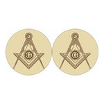 Freemasonry Symbol Print Car Coasters