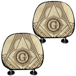 Freemasonry Symbol Print Car Headrest Covers