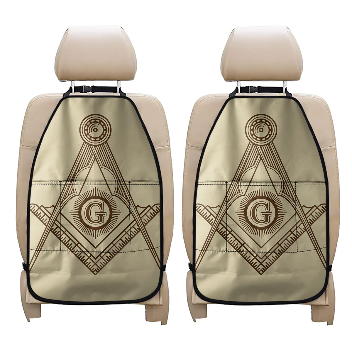 Freemasonry Symbol Print Car Seat Organizers