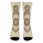 Freemasonry Symbol Print Crew Socks