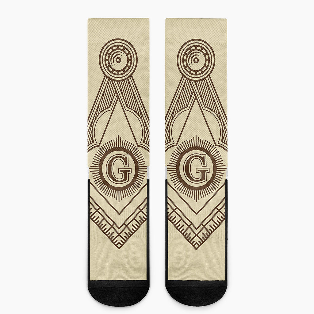 Freemasonry Symbol Print Crew Socks