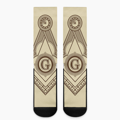 Freemasonry Symbol Print Crew Socks