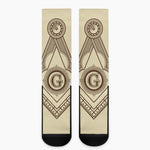 Freemasonry Symbol Print Crew Socks