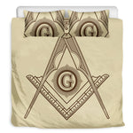 Freemasonry Symbol Print Duvet Cover Bedding Set