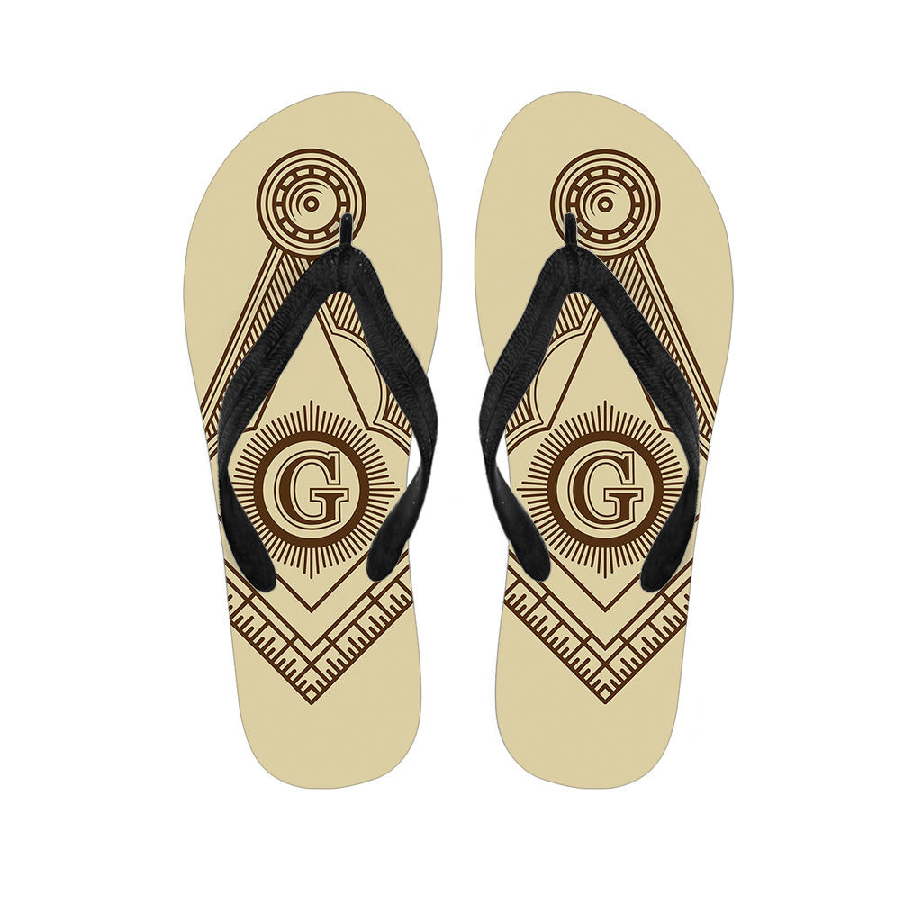 Freemasonry Symbol Print Flip Flops