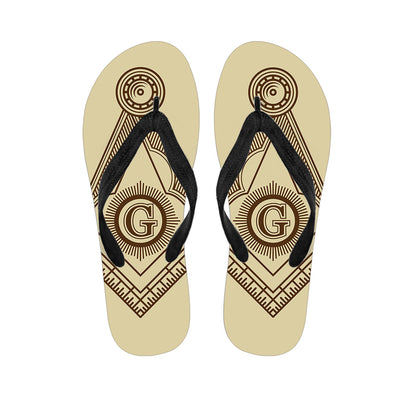 Freemasonry Symbol Print Flip Flops