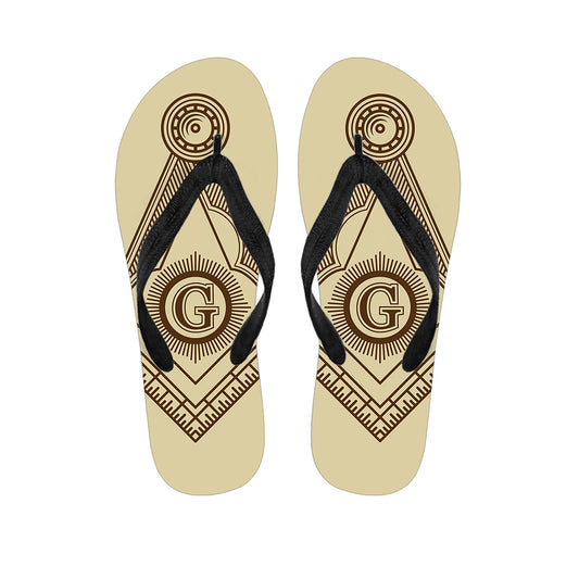 Freemasonry Symbol Print Flip Flops