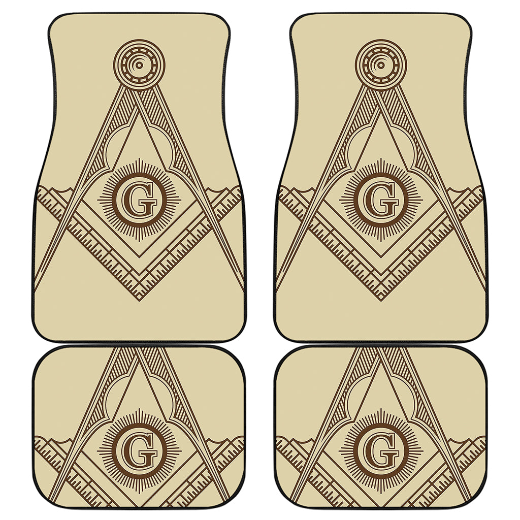 Freemasonry Symbol Print Front and Back Car Floor Mats