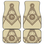 Freemasonry Symbol Print Front and Back Car Floor Mats
