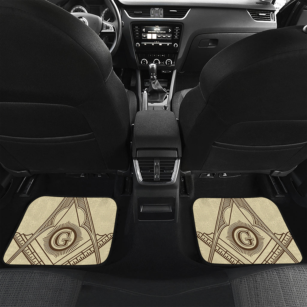 Freemasonry Symbol Print Front and Back Car Floor Mats