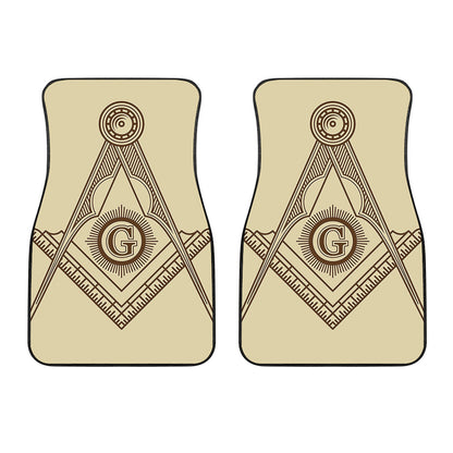 Freemasonry Symbol Print Front Car Floor Mats