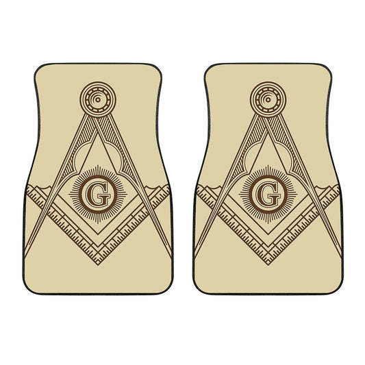 Freemasonry Symbol Print Front Car Floor Mats