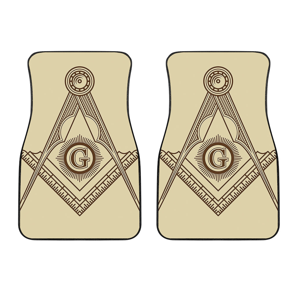 Freemasonry Symbol Print Front Car Floor Mats