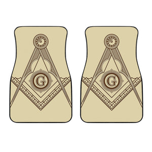 Freemasonry Symbol Print Front Car Floor Mats