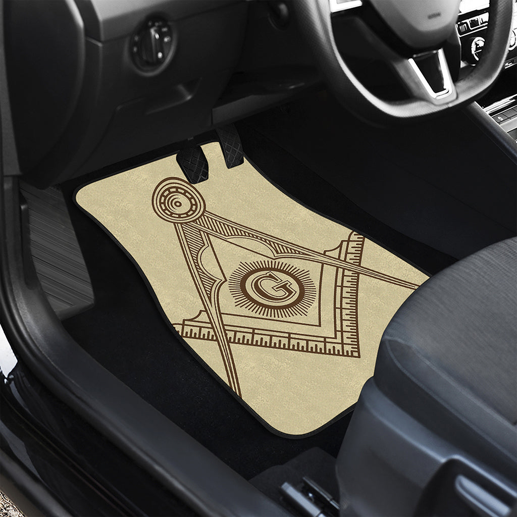 Freemasonry Symbol Print Front Car Floor Mats