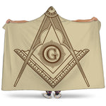 Freemasonry Symbol Print Hooded Blanket