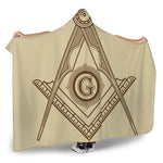 Freemasonry Symbol Print Hooded Blanket