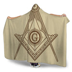 Freemasonry Symbol Print Hooded Blanket