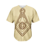 Freemasonry Symbol Print Men's Baseball Jersey