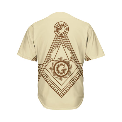 Freemasonry Symbol Print Men's Baseball Jersey