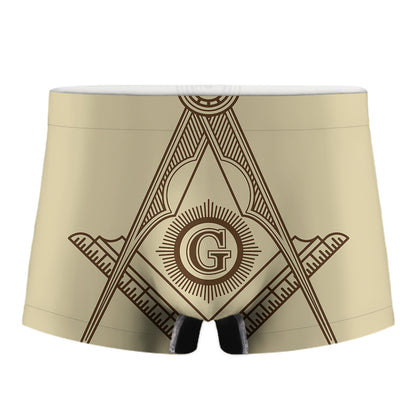 Freemasonry Symbol Print Men's Boxer Briefs