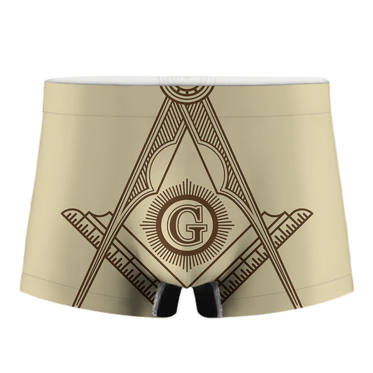 Freemasonry Symbol Print Men's Boxer Briefs
